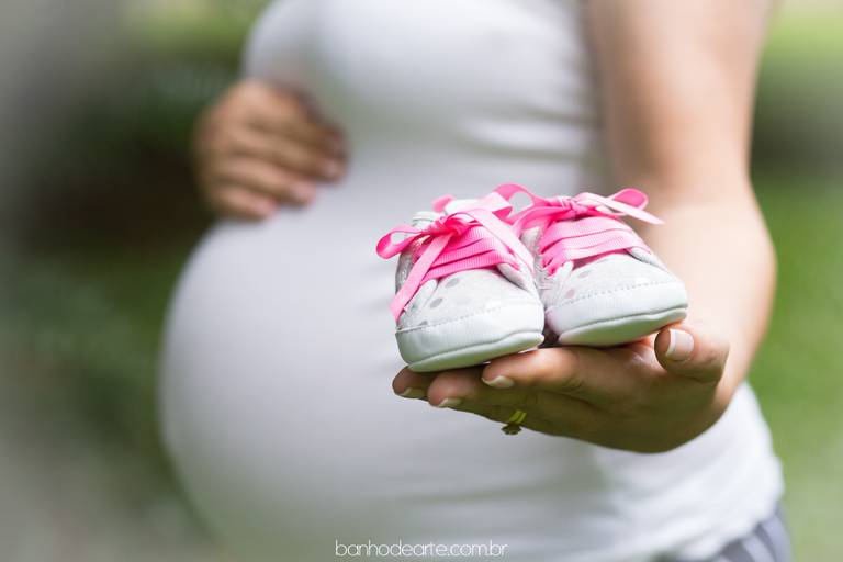 Fotografia de Gestante - Banho de Arte