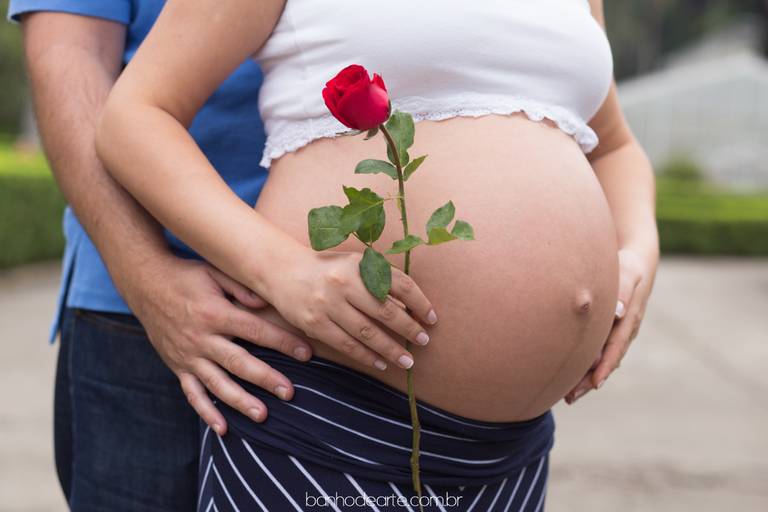 Fotografia de Gestante - Banho de Arte