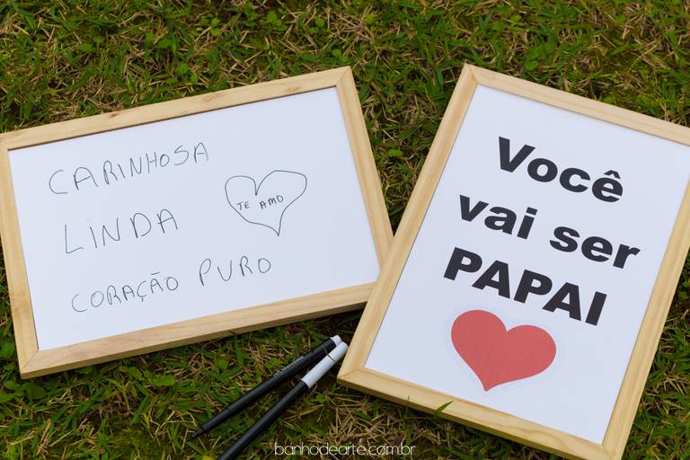 Fotografia de Revelação da Gravidez - Banho de Arte