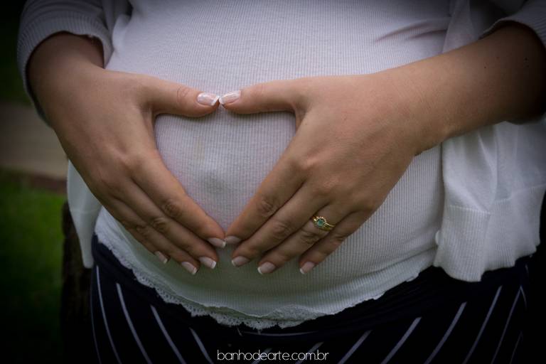 Fotografia de Gestante - Banho de Arte