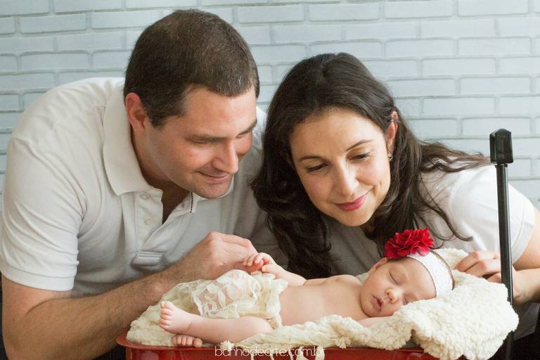 Fotografia de Recém-Nascidos (newborn) - Banho de Arte