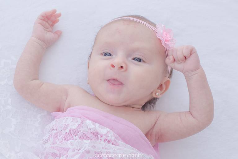 Fotografia de Recém-Nascidos (newborn) - Banho de Arte