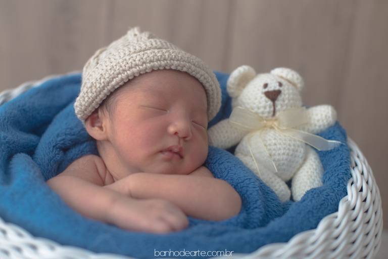 Fotografia de Recém-Nascidos (newborn) - Banho de Arte