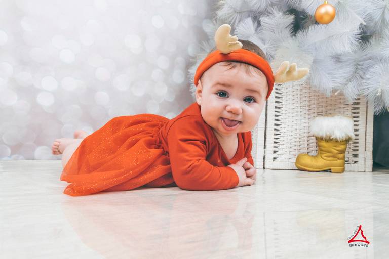 Iris na sessão fotográfica de Natal