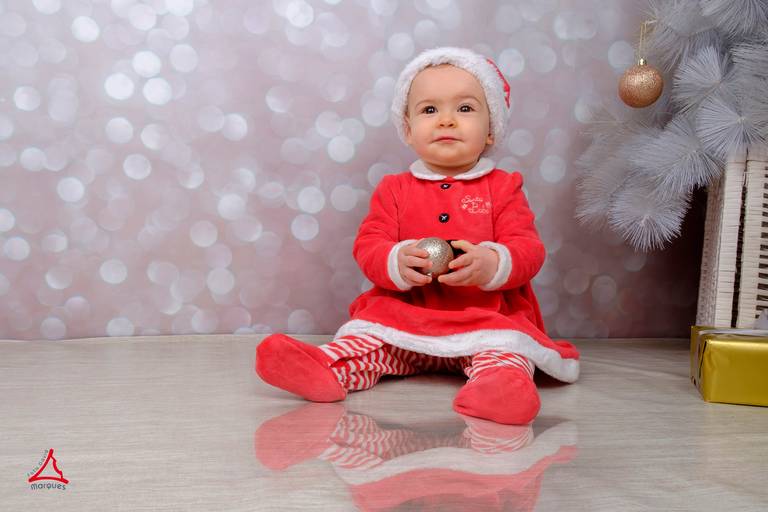 Camila numa sessão fotográfica de natal, em Arouca