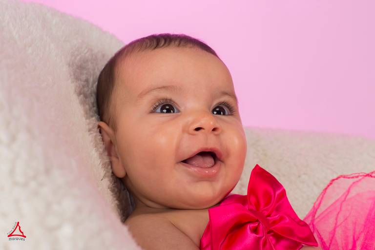 Bebé Leonor na sessão de carnaval de estúdio