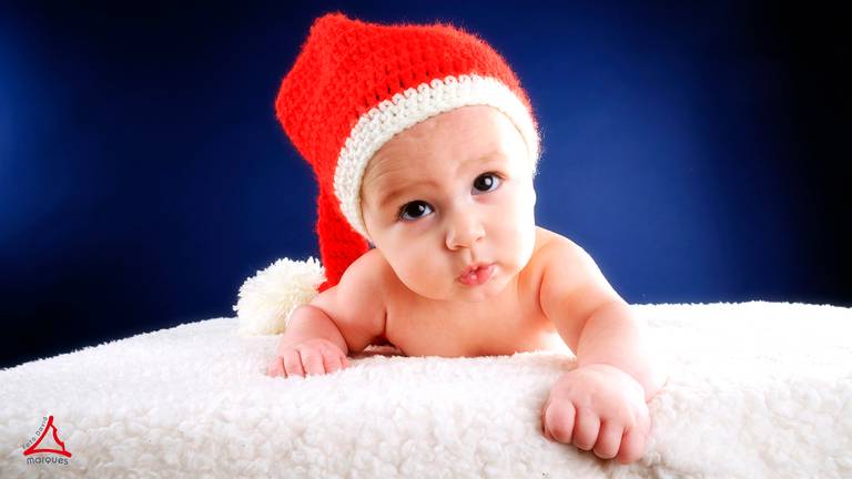 Bebe na sessão de Natal