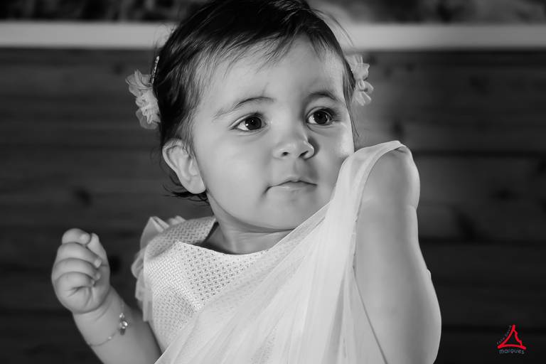 Valentina pronta para o seu batizado