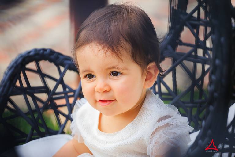 Valentina na sessão fotográfica 