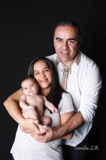 Fotografia de Bebês 3 meses com os Pais