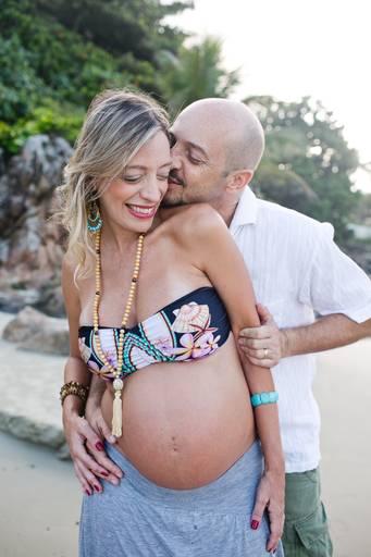 Fotografia gestante no Guarujá 
