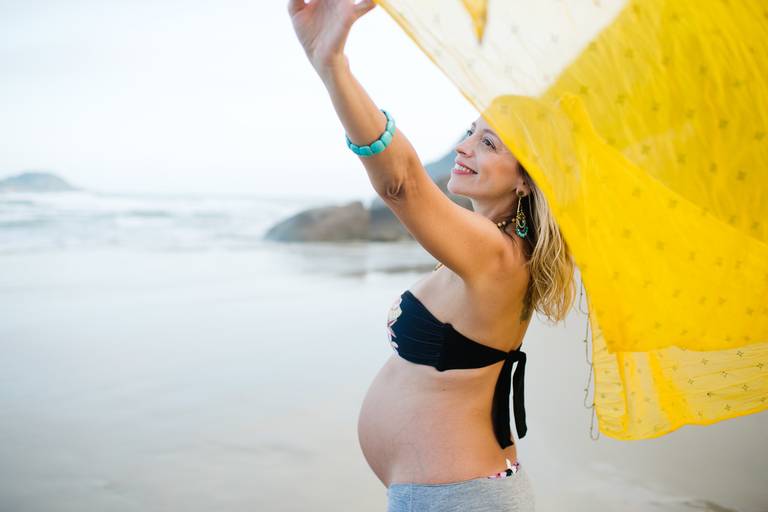Fotografia Gestante praia 