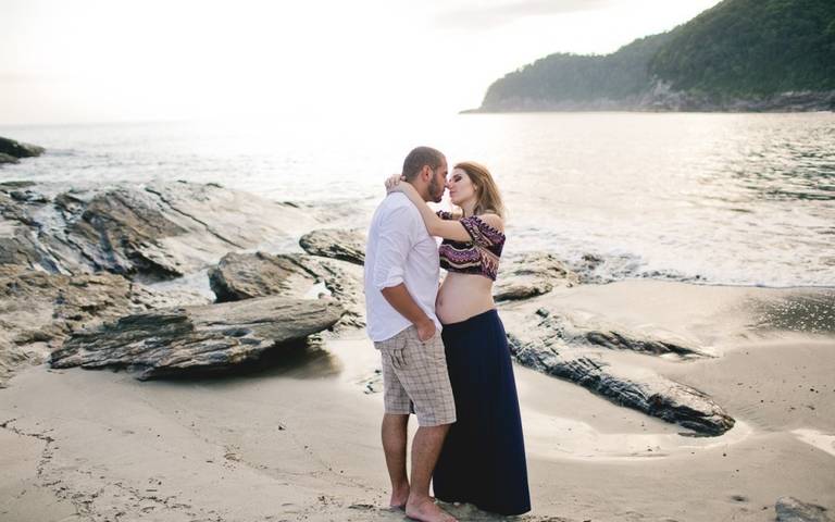 Ensaio gestante praia 