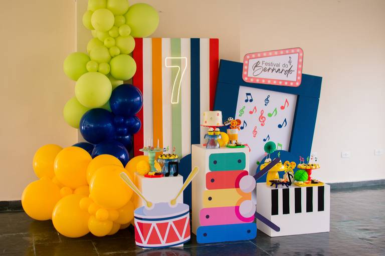 festa infantil  musica decoração