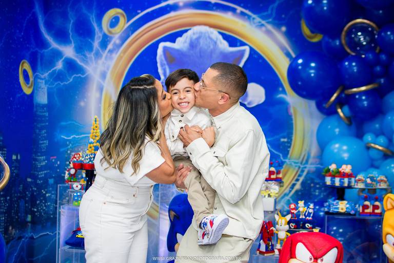 festa sonic decoração