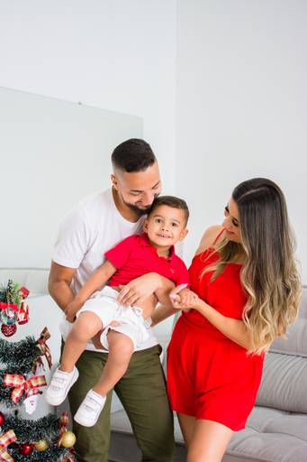 ensaio de natal em casa