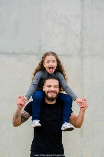 ensaio pai e filha no parque