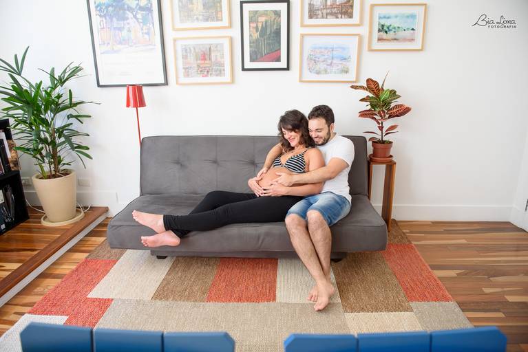 Ensaio gestante em casa Campinas Bia Lima Fotografia