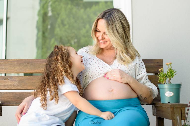 Ensaio gestante em casa com filho mais velho Campinas Bia Lima 