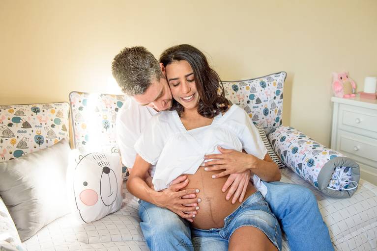 Ensaio gestante em casa Campinas Bia Lima Fotografia