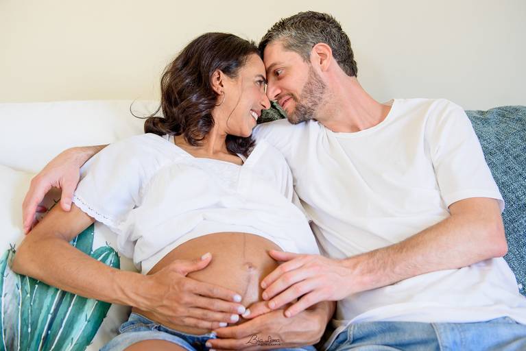 Ensaio gestante em casa Campinas Bia Lima Fotografia