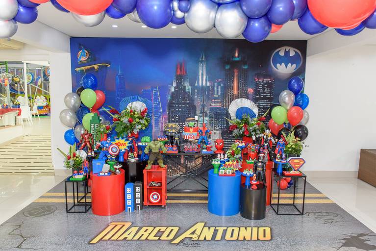 Aniversário infantil Campinas buffet Minha Festa Liga da Justiça