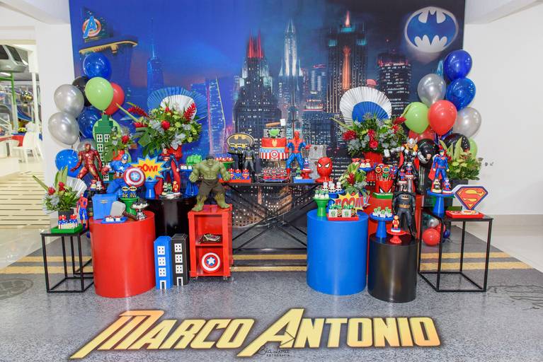 Aniversário infantil Campinas buffet Minha Festa Liga da Justiça