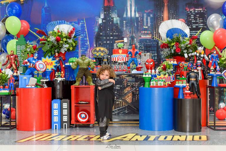 Aniversário infantil Campinas buffet Minha Festa Liga da Justiça