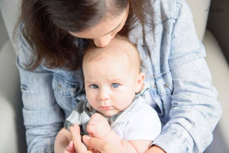 Ensaio acompanhamento trimestral bebê Campinas