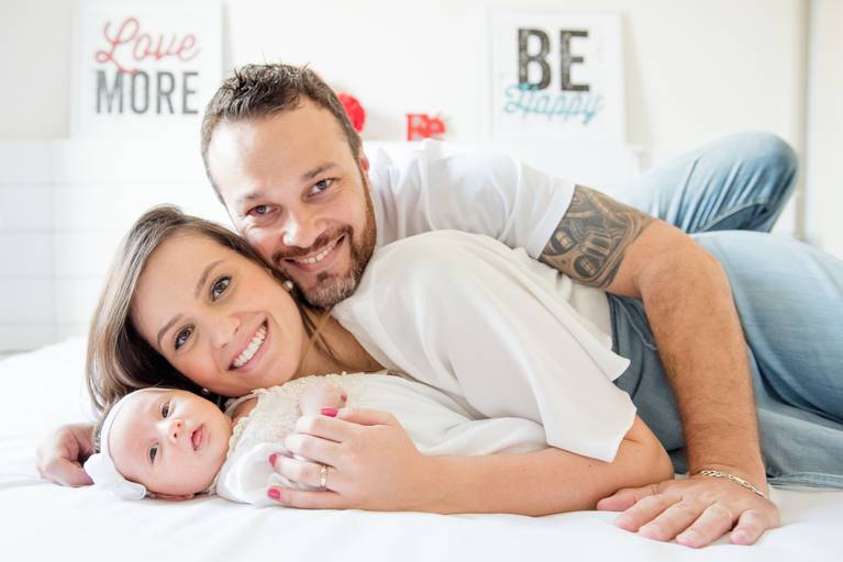 Ensaio acompanhamento trimestral bebê Campinas