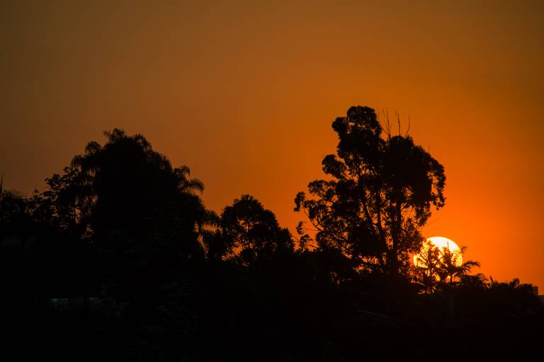 Fotografia do por do sol de são paulo