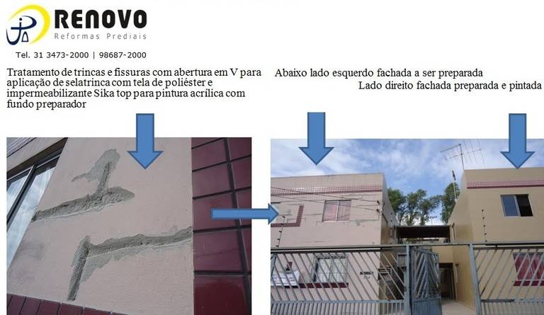 Renovo Reformas 31 3473-2000 Obras e Reformas Corporativas Manutenção Reparos Reforma Predial Pintura Limpeza de Fachada Prédios Edifícios Condomínios Empresas Corporativas Comerciais Transportadoras Galpões Escolas Bancos Igrejas Belo Horizonte MG Brasil