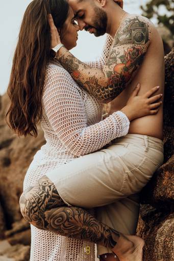 ensaio sensual de casal na praia