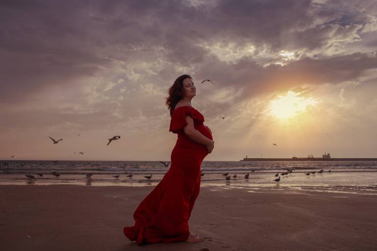 fotos gestante praia porto