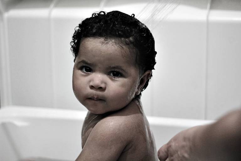 Ensaio de fotos infantil banho