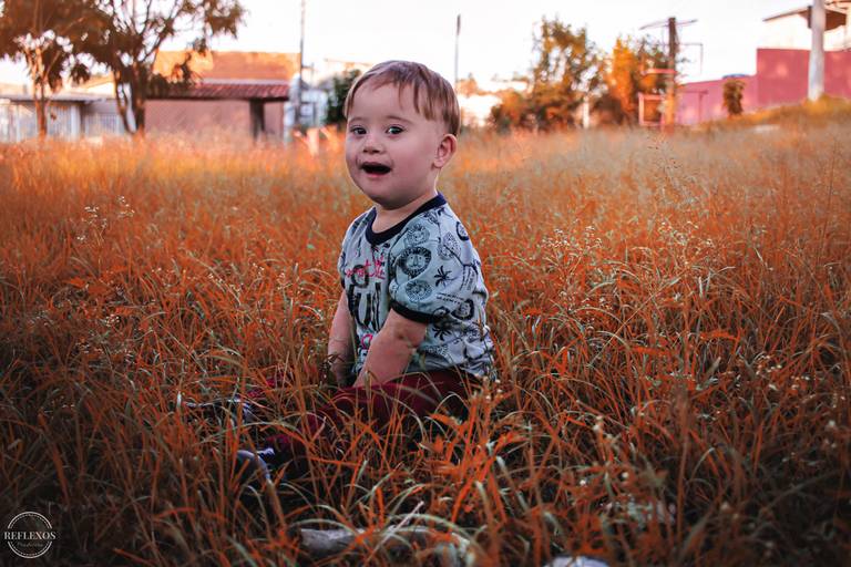 ensaio de menino um ano em Campo Limpo Paulista