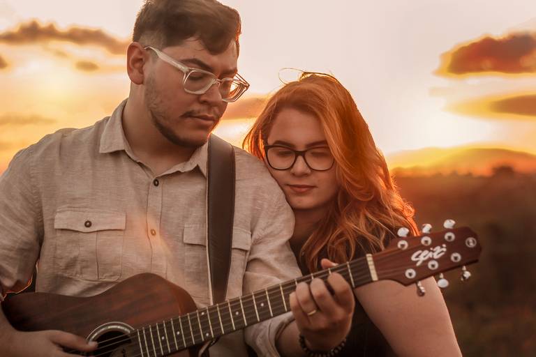 pre-wedding por do sol em Campo Limpo Paulista
