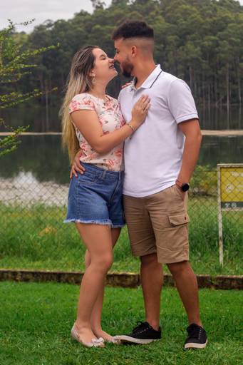 Fotos de casal no Parque da Cidade de Jundiaí