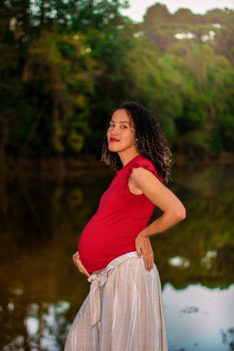 Ensaio de gestante em chácara de Campo Limpo Paulista