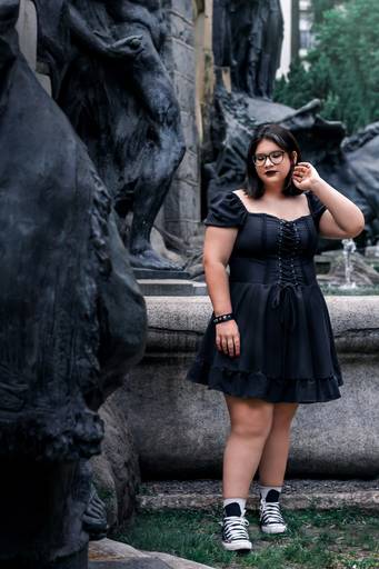 Ensaio de 15 anos com estilo gótico