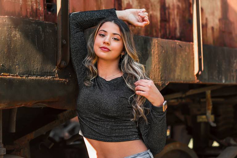 Trens antigos no Complexo Fepasa