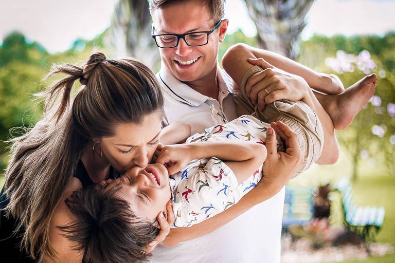 Padrinhos e afilhado.