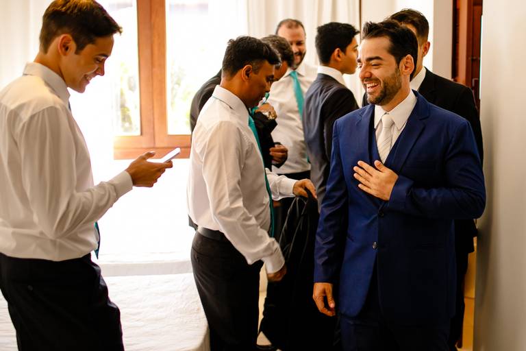 Padrinhos noivo making of