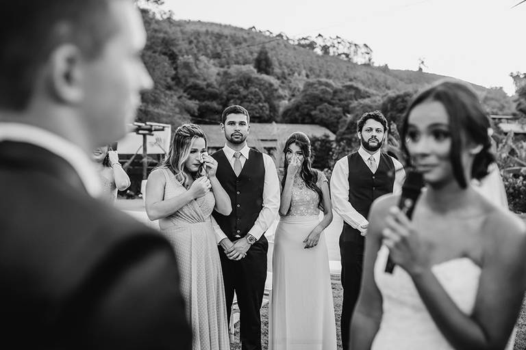 madrinhas emocionadas votos casamento