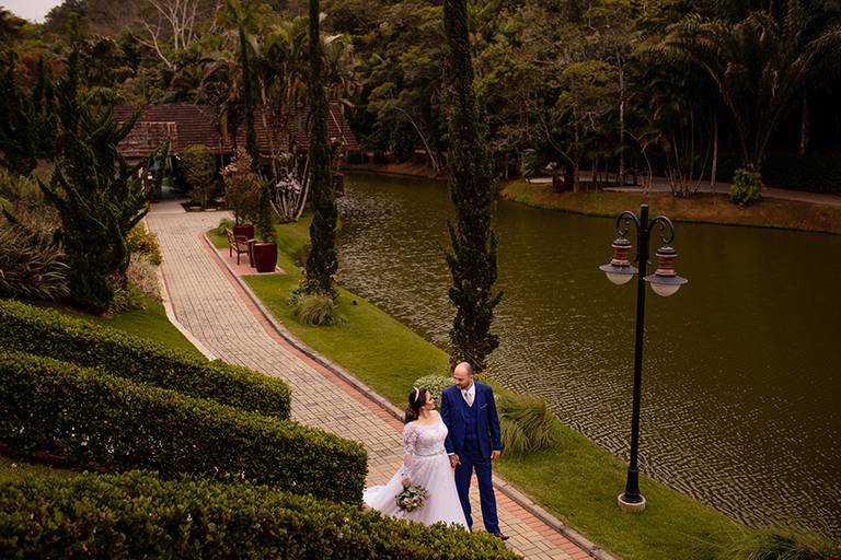 Noivos pós casamento Santa Teresa