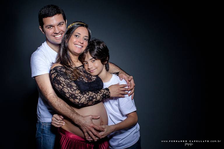 Ensaio de gestante em casa lifestyle