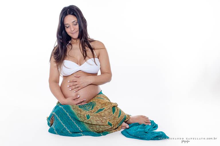Ensaio de gestante em casa lifestyle