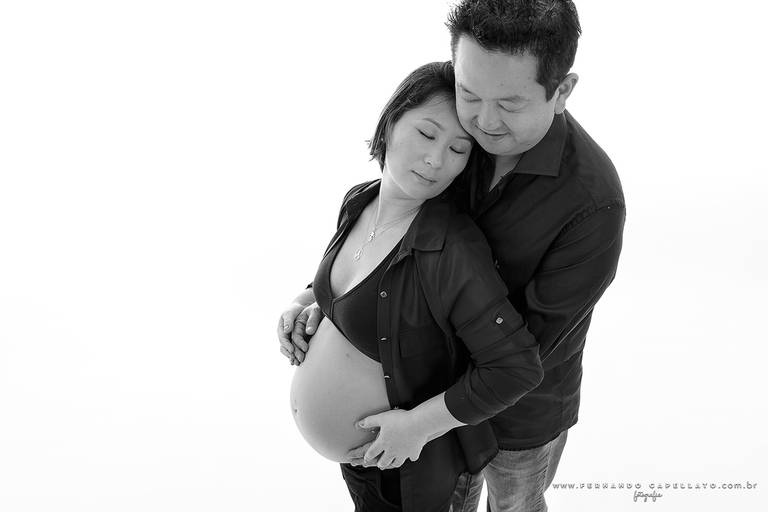 Ensaio de gestante em casa lifestyle