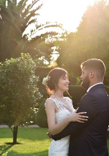 noivos porto sol elegante romântico