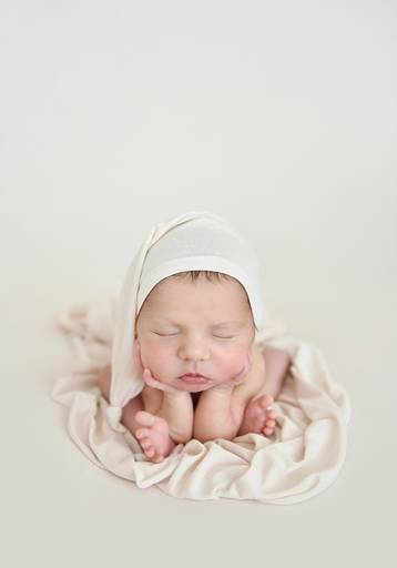 newborn recém nascido dormir menina pose sapinho tons nudes portugal kryzphoto